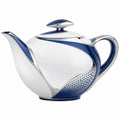 Elegante Teekanne Porzellan Blau mit Modernem Design