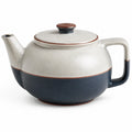 Keramik Teekanne 1L Beige/Dunkelblau