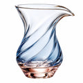 Mundgeblasene Vase 25 cm Klar und Rosa, Spiralmuster