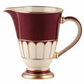 Porzellankrug mit Griff, Bordeaux/Creme, 1000ml