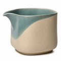 Keramik Milchkanne Beige und Blau