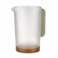 Glaskrug mit Frosted-Finish 1000ml Transparent mit Braunem Boden