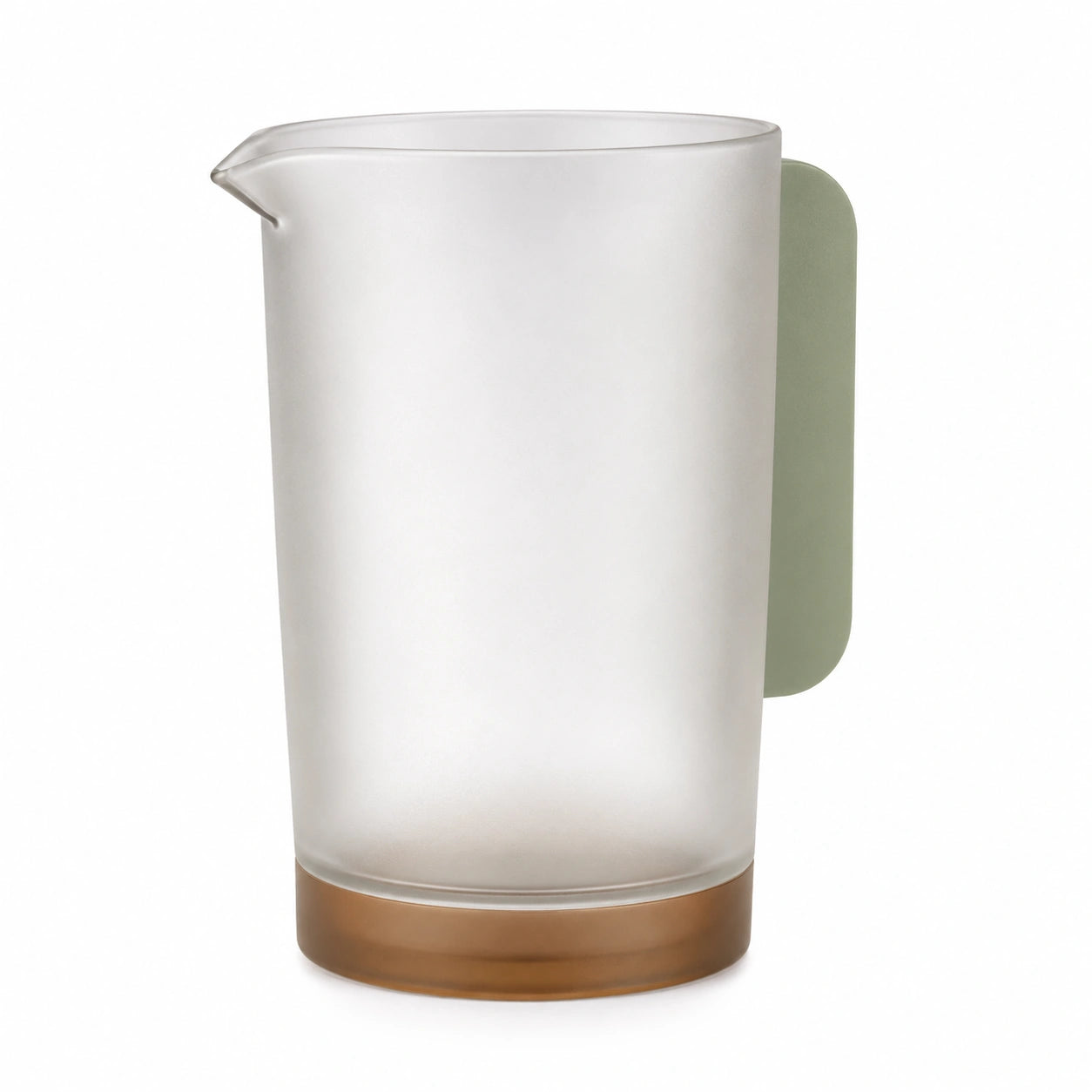 Glaskrug mit Frosted-Finish 1000ml Transparent mit Braunem Boden