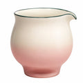 Handgefertigte Keramikkaraffe in Creme und Rosa - 750ml