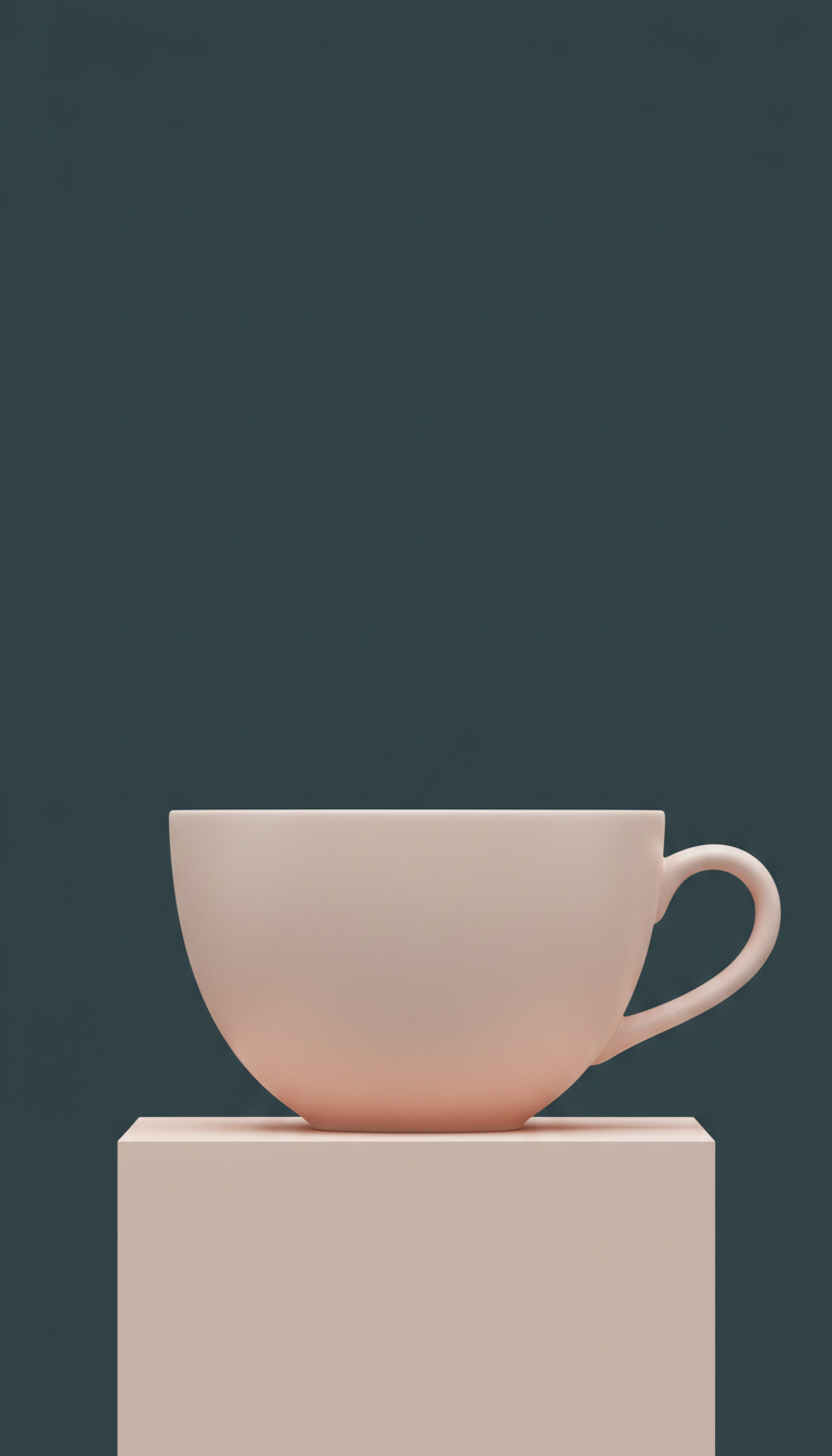 Porzellantasse mit Blush-Finish