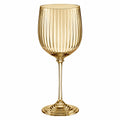 Geriffeltes Gold-Weinglas 400ml