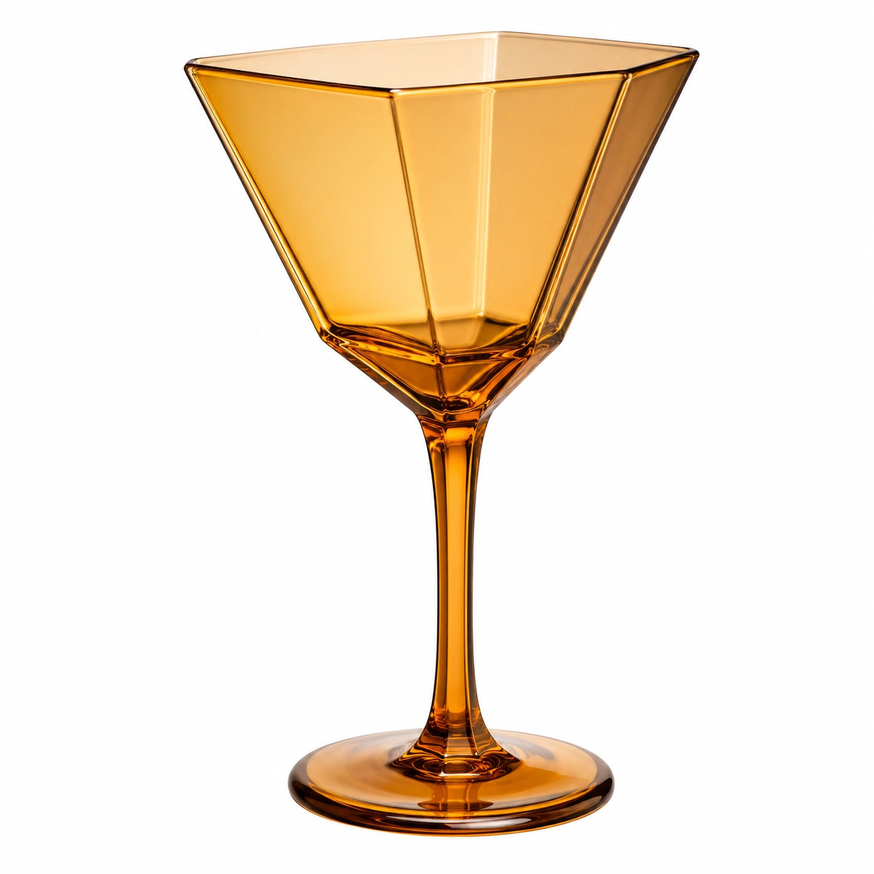 Geometrisches Cocktailglas in Bernstein 250ml