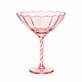 Rosa Cocktailglas mit gedrehtem Stiel, 300 ml