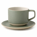 Elegante Grüne Teetasse mit Untertasse, 250ml