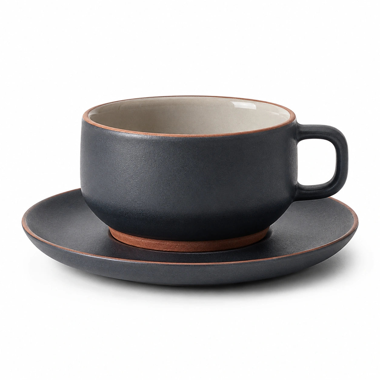 Espressotasse mit Untertasse Keramik Dunkelblau