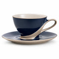 Elegante Teetasse mit Untertasse, Dunkelblau, 250 ml