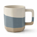 Keramiktasse mit Griff Beige/Blau, 300ml