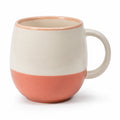 Keramikbecher 350 ml Creme/Rosa