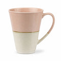 Zweifarbige Keramiktasse Rosa/Beige 350ml