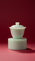 Gaiwan mit Jade-Akzent