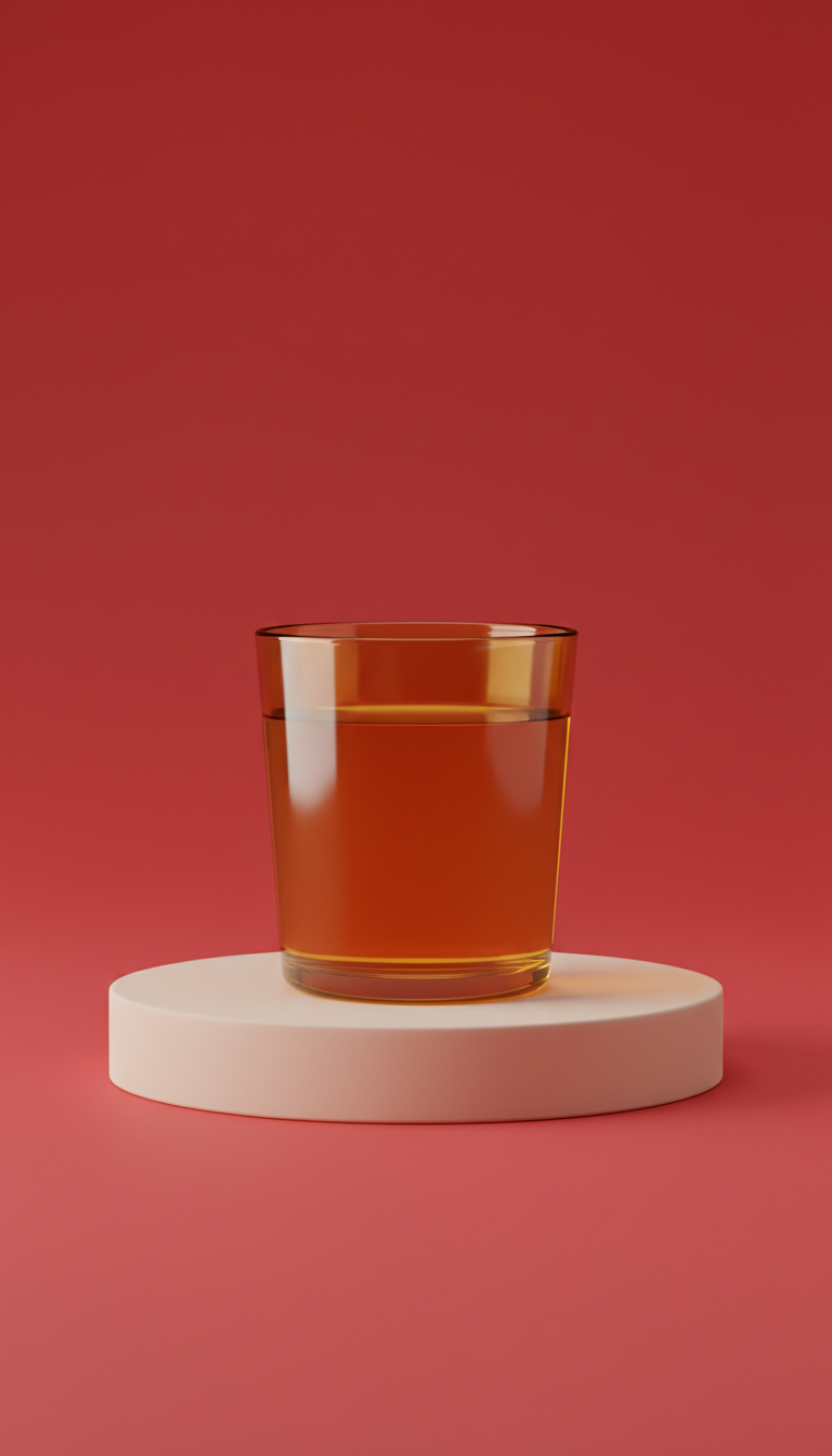 Glastasse mit goldfarbenem Amber-Ton